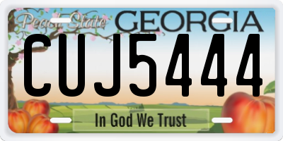 GA license plate CUJ5444