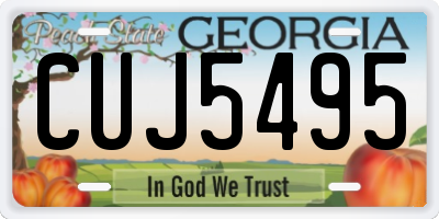 GA license plate CUJ5495