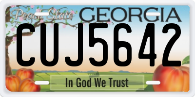 GA license plate CUJ5642
