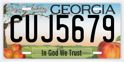 GA license plate CUJ5679