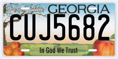 GA license plate CUJ5682