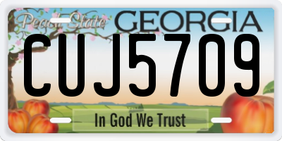 GA license plate CUJ5709
