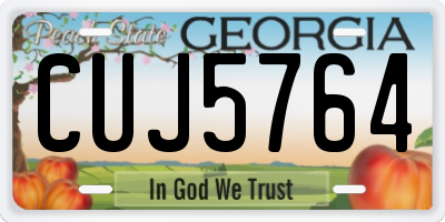 GA license plate CUJ5764