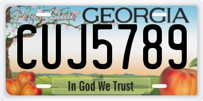 GA license plate CUJ5789