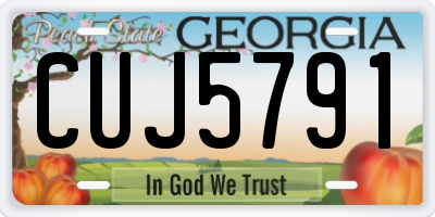 GA license plate CUJ5791