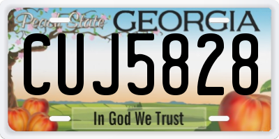 GA license plate CUJ5828