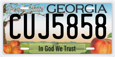 GA license plate CUJ5858