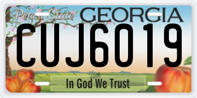 GA license plate CUJ6019