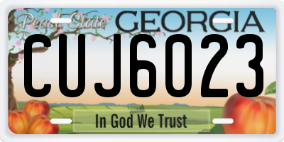 GA license plate CUJ6023