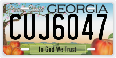 GA license plate CUJ6047