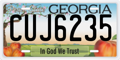 GA license plate CUJ6235