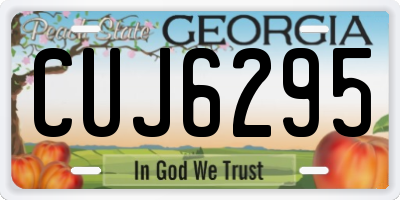 GA license plate CUJ6295