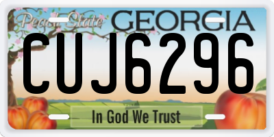 GA license plate CUJ6296