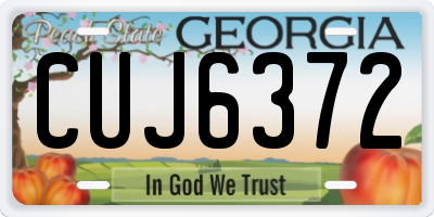 GA license plate CUJ6372