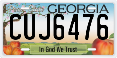 GA license plate CUJ6476