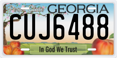 GA license plate CUJ6488