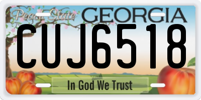 GA license plate CUJ6518