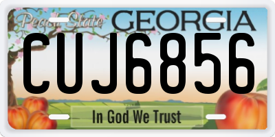GA license plate CUJ6856