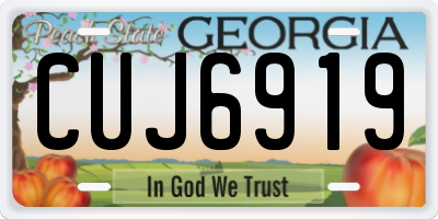 GA license plate CUJ6919