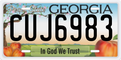 GA license plate CUJ6983