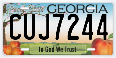 GA license plate CUJ7244