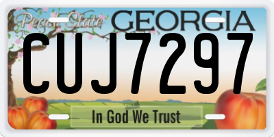 GA license plate CUJ7297