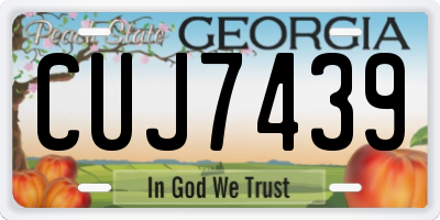 GA license plate CUJ7439