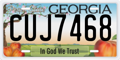 GA license plate CUJ7468