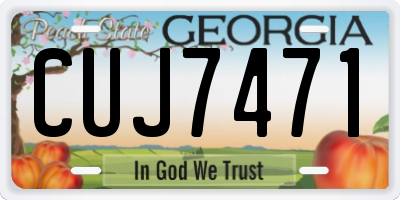 GA license plate CUJ7471