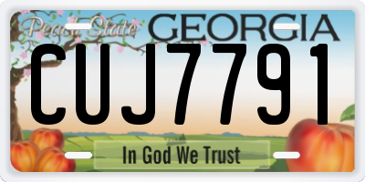 GA license plate CUJ7791