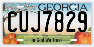 GA license plate CUJ7829
