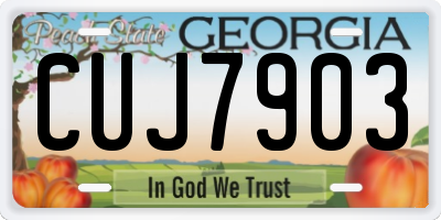 GA license plate CUJ7903