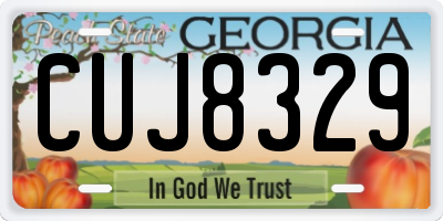 GA license plate CUJ8329