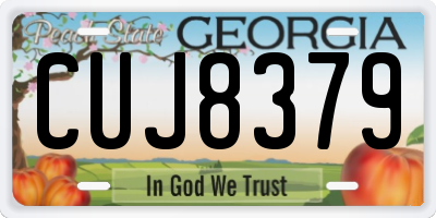 GA license plate CUJ8379