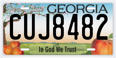 GA license plate CUJ8482