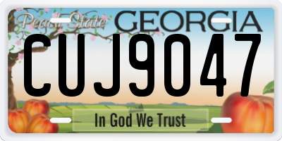 GA license plate CUJ9047