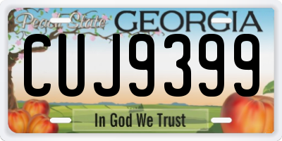GA license plate CUJ9399