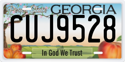 GA license plate CUJ9528