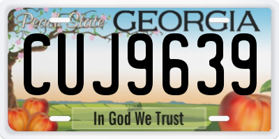 GA license plate CUJ9639