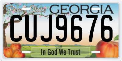 GA license plate CUJ9676