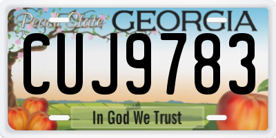 GA license plate CUJ9783