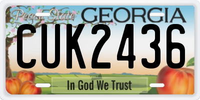 GA license plate CUK2436
