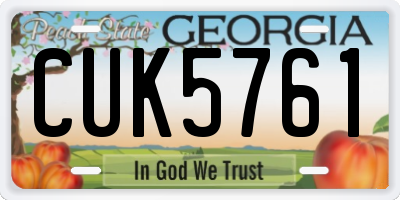GA license plate CUK5761