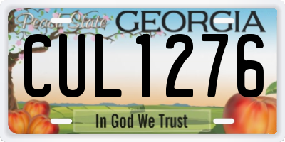 GA license plate CUL1276