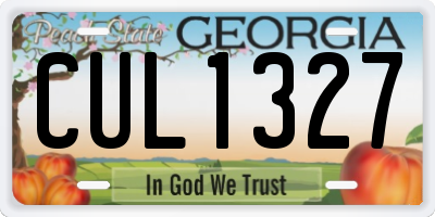 GA license plate CUL1327