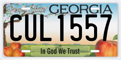 GA license plate CUL1557