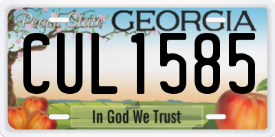 GA license plate CUL1585