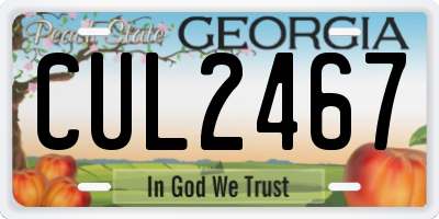 GA license plate CUL2467