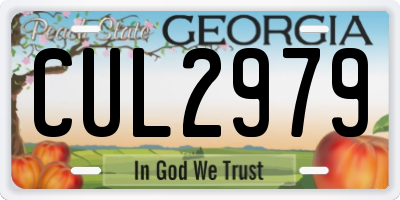 GA license plate CUL2979