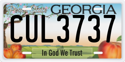 GA license plate CUL3737